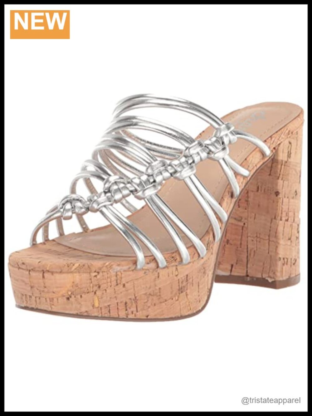 Faux Leather Platform Ankle Strap Sandals Slip On Open Toe Padded Footbed
